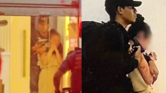 Após uma hora de negociações, ladrão se entrega à polícia em Cubatão - Imagem: Reprodução