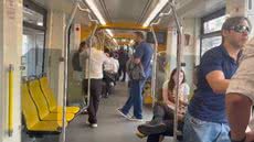 Novo trecho do VLT liga Avenida Conselheiro Nébias ao Valongo em Santos - Imagem: Reprodução