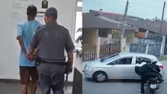A polícia recuperou o carro roubado e encontrou objetos relacionados ao crime na residência do suspeito detido - Imagem: Reprodução