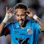 Neymar faz três gols na partida contra o Juventude - Foto: Léo piva/ Santos FC