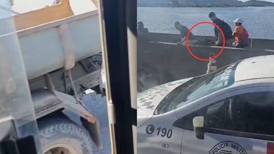 Um ciclista perdeu a vida após acidente na Ponte dos Barreiros, em São Vicente, nesta quarta-feira, 10 de outubro - Foto: Nicollas Felix/ A Tribuna Jornal