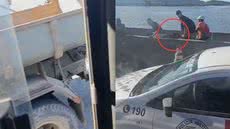 Um ciclista perdeu a vida após acidente na Ponte dos Barreiros, em São Vicente, nesta quarta-feira, 10 de outubro - Foto: Nicollas Felix/ A Tribuna Jornal