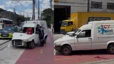 Equipes de socorro, incluindo o Samu e a PM, atenderam rapidamente a ocorrência - Imagem: Reprodução