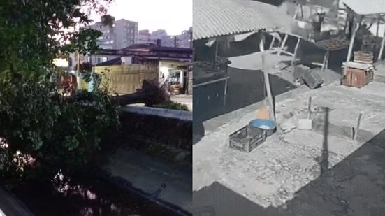 Apesar dos danos materiais, não houve feridos graves, mas a Defesa Civil continua em alerta na região - Imagem: Arquivo Pessoal/Martinho Leonardo e Reprodução