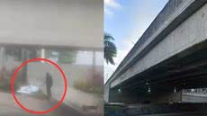 Dois acidentes em Praia Grande resultaram em mortes trágicas, um motociclista e um pedestre, em um intervalo de menos de dez horas - Foto: Reprodução/ Instagram @praia_grande_agora e Google Street View