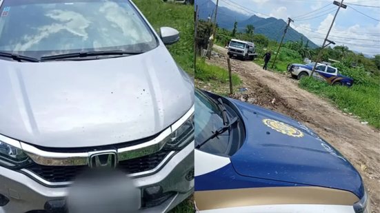 Após assalto, Guarda Civil Municipal rastreia Honda City e encontra celulares roubados no porta-malas do carro - Imagem: Reprodução