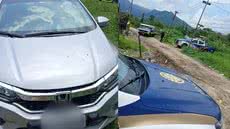Após assalto, Guarda Civil Municipal rastreia Honda City e encontra celulares roubados no porta-malas do carro - Imagem: Reprodução