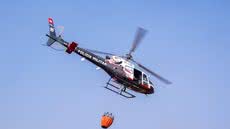 A equipe do helicóptero Águia 2 atuou rapidamente para resgatar as vítimas - Foto: Sandro Souza / Governo de SP