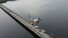 As obras visam conectar a ilha ao continente, com a construção de ciclovia e passarela, além da recuperação da estrutura ferroviária - Foto: Divulgação/ Prefeitura de São Vicente