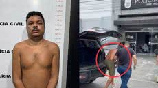 Um homem de 43 anos tentou escapar da polícia subindo no telhado, mas foi rapidamente detido em Mongaguá. - Foto: Reprodução/ Polícia Civil