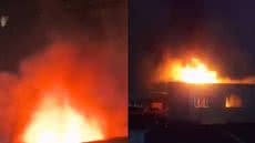 A comunidade de Vicente de Carvalho se mobiliza para apagar incêndio e evitar tragédia maior em Guarujá - Foto: Reprodução