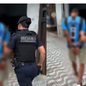 Guardas municipais abordaram um ciclista que carregava uma bicicleta com cadeado - Imagem: Reprodução / Seseg Santos