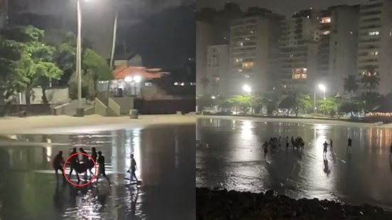 Um homem foi resgatado inconsciente após entrar no mar em condições de alta maré e ondas fortes, mas não sobreviveu - Foto: Reprodução/ Redes sociais
