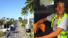 Um motorista foi abordado por um flanelinha que exigiu pagamento para estacionar em vaga pública - Imagem: Reprodução