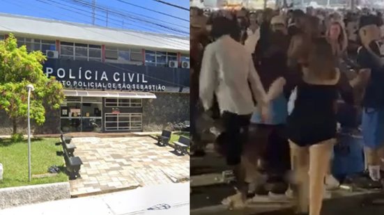 Dois jovens foram baleados durante briga em evento no centro de São Sebastião - Imagem: Reprodução