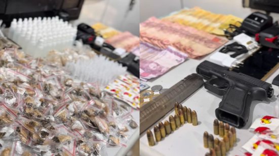 Operação policial em Guarujá revela como grupos criminosos utilizam a vegetação densa para esconder armas e drogas - Foto: Divulgação/ 21° BPMI