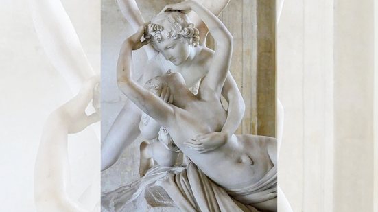 Antes do beijo, o instante decisivo é o toque que se aproxima - Antonio Canova, Psyche Revived by Cupid’s Kiss, 1787–1793