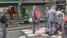 Um acidente entre carro e moto na Avenida Conselheiro Nébias gera confusão e alerta para motoristas sobre pontos cegos - Foto: Reprodução/ Marcelo Ricky