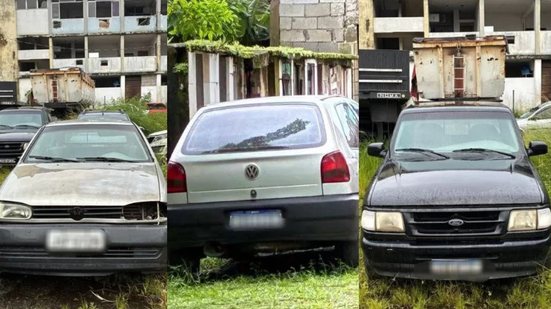 A operação resultou na apreensão de três veículos com queixas de furto - Imagem: Reprodução