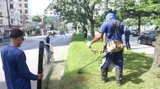 Prefeitura de Santos planeja aumentar a capacidade de corte de grama em 67%, passando de 3 milhões para 5 milhões de m² até 2026 - Foto: Divulgação/ Prefeitura de Santos