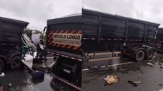 Um acidente de grandes proporções causa lentidão na Rodovia Cônego Domenico Rangoni, afetando o tráfego em direção ao Guarujá - Foto: Reprodução