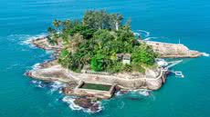 A Ilha dos Arvoredos é a única na América do Sul a conquistar o selo Green Key, - Foto: Divulgação / Prefeitura de Guarujá