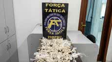 A operação da Força Tática resultou na prisão de uma mulher e na apreensão de drogas em um ponto de distribuição clandestino - Foto: Reprodução/ 29º BPMI