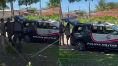 Suspeito foi abordado após tentativa de fuga em área de mata; ele confessou estar vendendo entorpecentes na região - Foto: Divulgação/ 29° BPMI