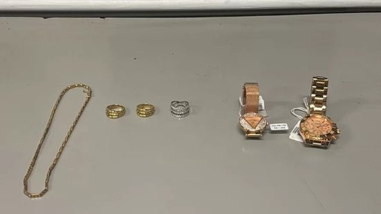 Um homem de 47 anos tentou assaltar a joalheria Vivara, mas foi contido pela segurança do shopping em Santos - Imagem: Reprodução