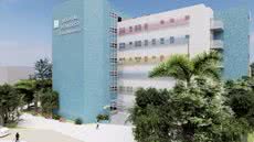 Obras do Complexo Areia Branca em Santos incluem hospital pediátrico e escola, promovendo saúde e educação em um só lugar - Foto: Divulgação/ Prefeitura de Santos