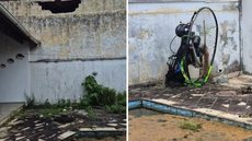 O acidente ocorreu em Itanhaém e resultou em ferimentos graves no piloto, que foi levado ao hospital para tratamento - Foto: Reprodução