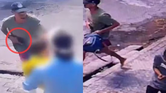 Uma mulher de 39 anos foi abordada por assaltantes armados enquanto aguardava em frente de um hotel em Guarujá - Foto: Reprodução