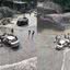 Banhistas se unem para ajudar motorista atolado na Praia do Perequê, enquanto maré ameaça o veículo - Foto: Drone Fox