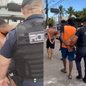 Intervenção da Ronda Ostensiva Municipal resulta na prisão de dois homens após roubo a família na Praia da Enseada - Foto: Reprodução/ ROMU Guarujá