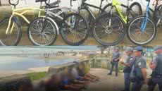 Ação da Polícia Militar em Mongaguá resultou na apreensão de bicicletas utilizadas por criminosos durante o feriado de Páscoa - Foto: Divulgação/ 29° BPMI