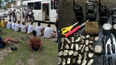 Um detento foi recapturado após ser flagrado com drogas, gerando tumulto entre outros presos em Praia Grande - Foto: Divulgação/ Polícia Militar