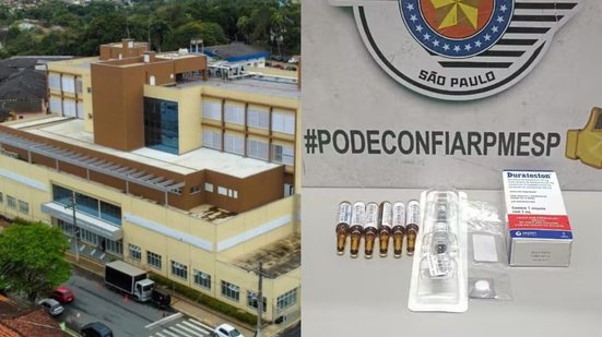 Uma jovem de 23 anos é investigada por furtar medicamentos do Hospital Leopoldo Bevilacqua e vendê-los ilegalmente - Foto: PM e Governo do Estado