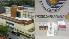 Uma jovem de 23 anos é investigada por furtar medicamentos do Hospital Leopoldo Bevilacqua e vendê-los ilegalmente - Foto: PM e Governo do Estado