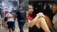 Dois adolescentes foram detidos após furto de corrente de ouro na Praia das Pitangueiras, em Guarujá, durante patrulhamento da ROMU - Foto: Divulgação/ ROMU Guarujá