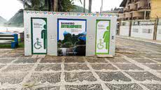 Os novos banheiros autolimpantes garantem limpeza e acessibilidade, promovendo uma experiência agradável para todos os visitantes - Foto: Divulgação/ Prefeitura de Guarujá