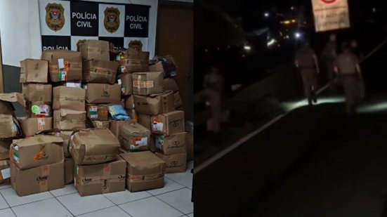 Um incêndio na Rodovia Régis Bittencourt gerou congestionamento e bandidos tentaram roubar roupas de caminhão parado no trânsito - Foto: Divulgação/ 14° BPMI