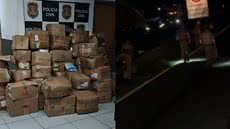 Um incêndio na Rodovia Régis Bittencourt gerou congestionamento e bandidos tentaram roubar roupas de caminhão parado no trânsito - Foto: Divulgação/ 14° BPMI