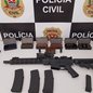 Investigação revela arsenal escondido em cofres, aumentando os riscos para a vítima de agressões físicas e ameaças - Foto: Divulgação/ Polícia Civil