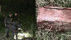 Ossada de um bebê foi descoberta em caixa de concreto em Itanhaém, chocando moradores e mobilizando a polícia local - Foto: Reprodução