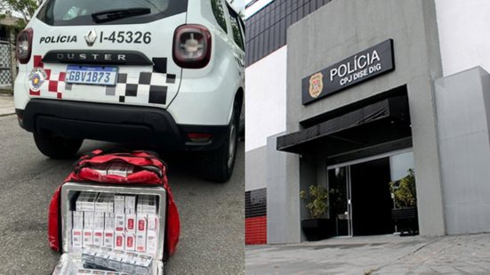 Operação da polícia resulta na apreensão de cigarros sem documentação e retenção de motocicleta em área de práticas ilícitas - Foto: Divulgação/ 45° BPMI