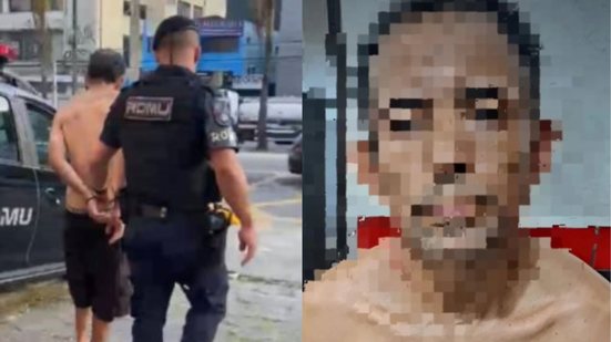 O suspeito, que já tinha um mandado de prisão por furto, foi detido sem resistência após agredir a mulher - Imagem: Reprodução