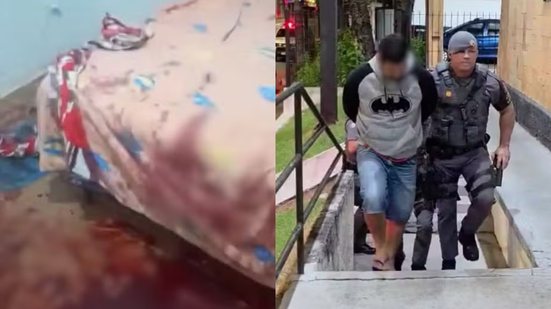 Marcio Muniz Faustino, de 37 anos, foi preso após ferir ex-companheira e atual namorado em Jacupiranga, SP, com um facão - Foto: Reprodução