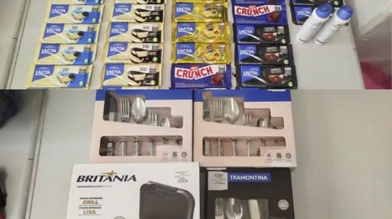 Suspeita foi flagrada com produtos avaliados em mais de R$ 1,4 mil após denúncias de comerciantes na região - Foto: Reprodução