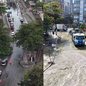 Moradores da Baixada Santista enfrentam alagamentos devido à ressaca do mar, com ondas atingindo 3,46 metros na Baía de Santos - Foto: Reprodução/ @aquituvedecima