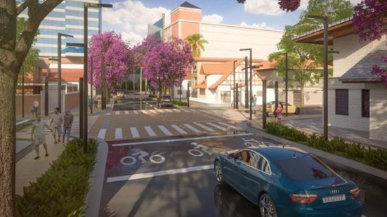 Apresentada aos moradores, revitalização segue moldes de vias como Azevedo Sodré e Tolentino Filgueira - Imagem: Divulgação / Prefeitura de Santos